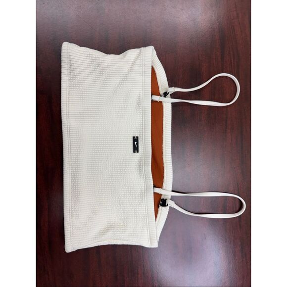 Nike Cream Colored Bandeau Swim Top with Removable Straps Size Small - Picture 2 of 6
